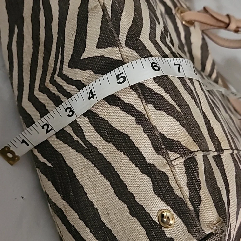 Michael Kors Zebra Pattern Shoulder Bag - Brown and Cream - Picture 12 of 14